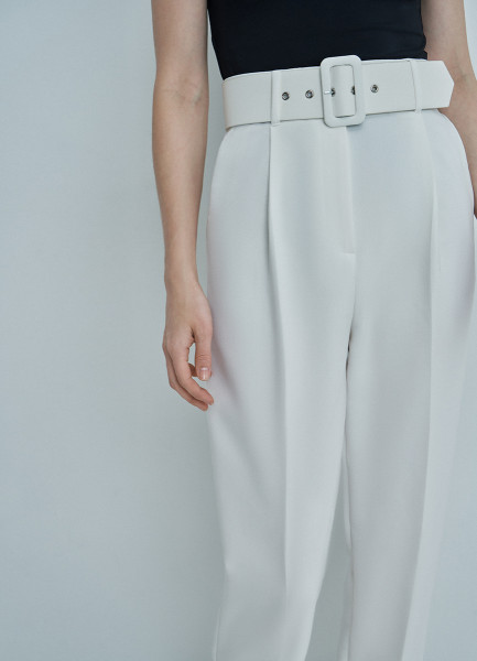 Зауженные брюки с поясом 30941630299 Белый, размер 42,44,48,46,50, фото 5