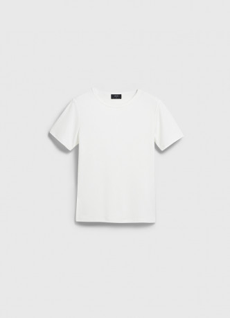 Приталенная футболка в рубчик