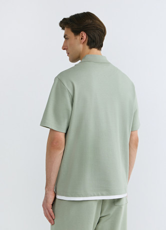 Поло с имитацией второго слоя