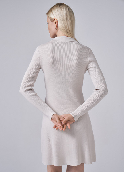 Вязаное платье из вискозы 31750720299 Бежевый, размер 42,48,46,44, фото 2