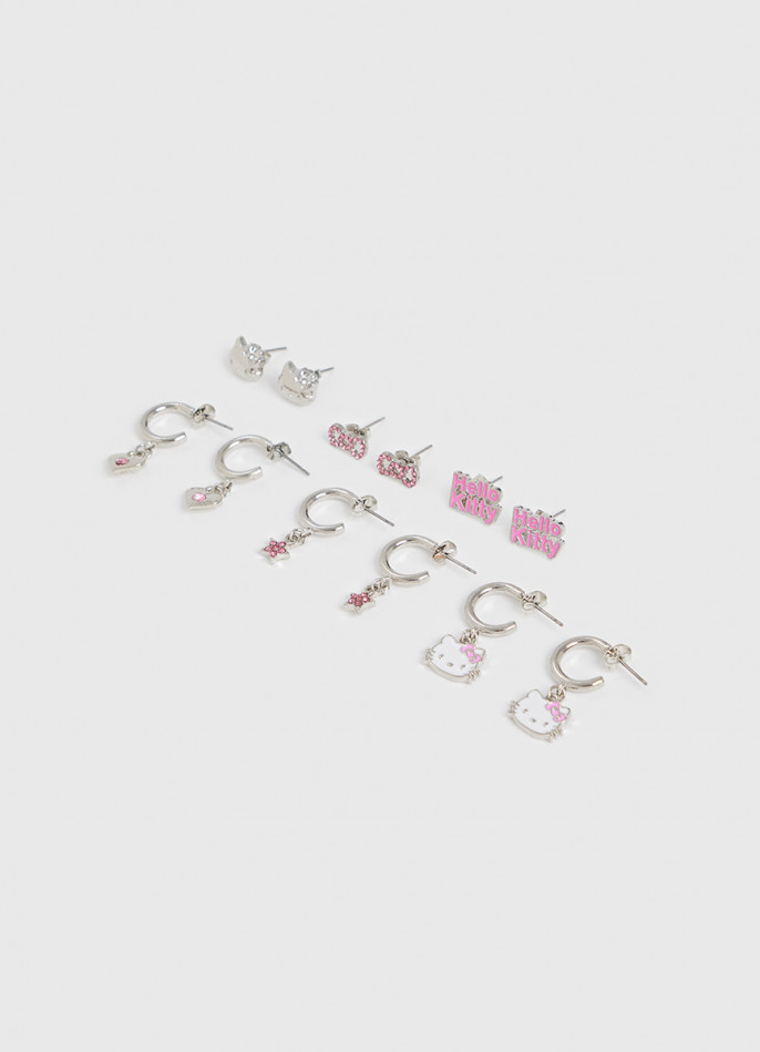 Набор серёг Hello Kitty для девочек, 6 пар