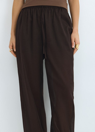 Брюки с эластичным поясом и завязками