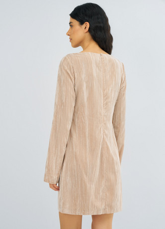 Платье мини из жатого бархата