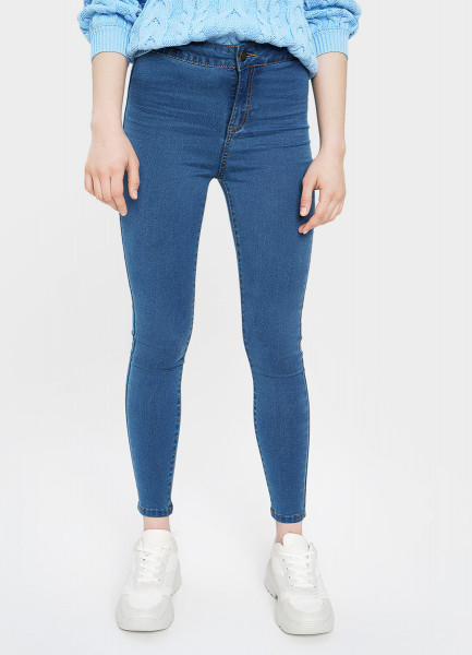 Суперузкие джинсы с высокой посадкой