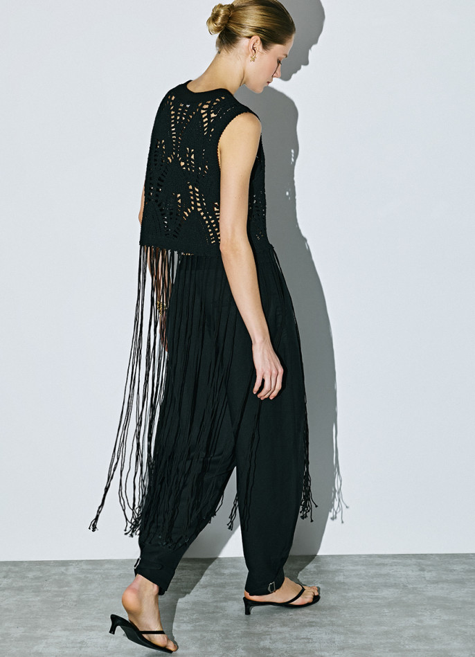 Топ кроше с бахрмой