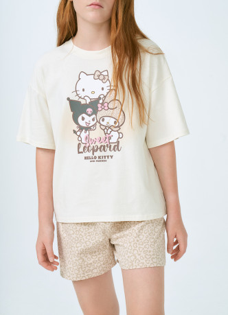 Футболка с принтом Hello Kitty для девочек