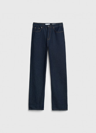 Прямые джинсы с высокой посадкой