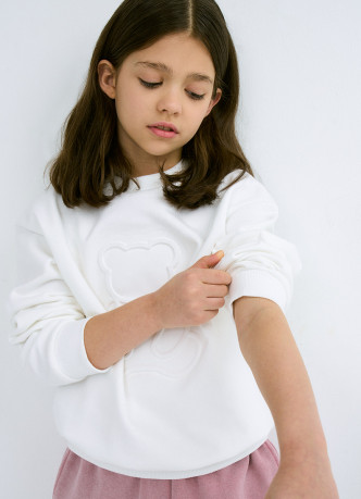 Свитшот с объёмным принтом для девочек