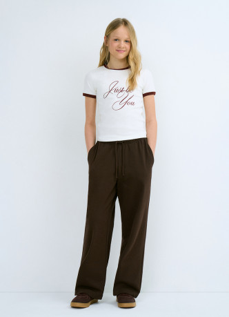 Футболка в рубчик для девочек