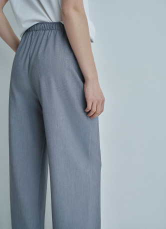 Прямые брюки с поясом на резинке