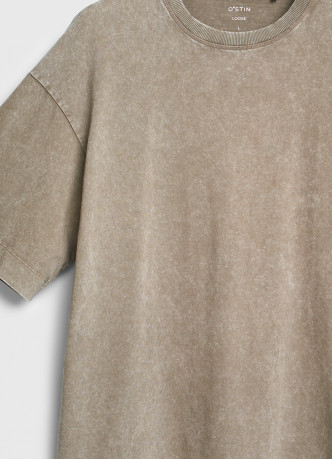 Базовая футболка с эффектом стирки