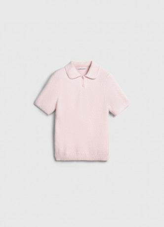 Джемпер из пушистой пряжи с коротким рукавом