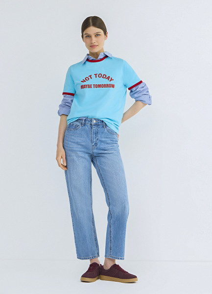 Укороченные джинсы Straight Голубой 3599₽