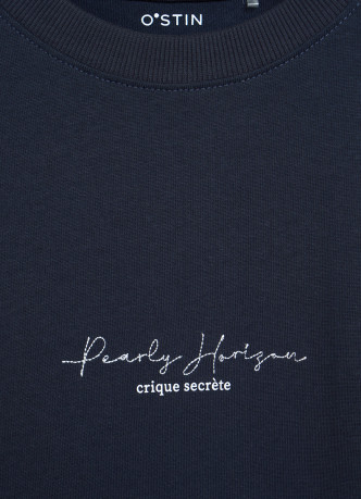 Футболка из плотного хлопка с текстовым принтом