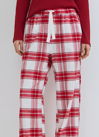 Пижамные брюки в клетку из фланели