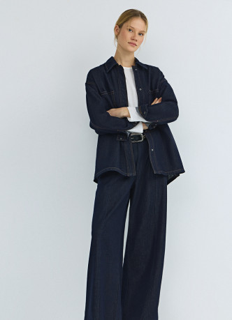 Джинсовая куртка-рубашка