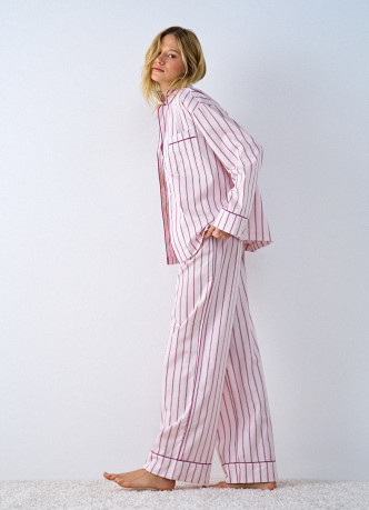 Брюки пижамные из хлопка в полоску