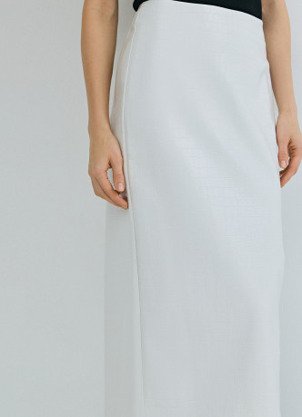 Прямая юбка миди из искусственной кожи