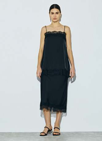 Удлинённый топ с кружевом