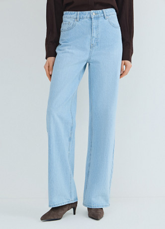 Джинсы Wide leg с высокой посадкой
