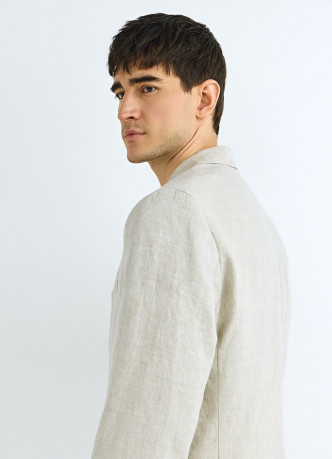 Однобортный пиджак изо льна