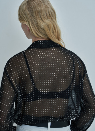 Блузка из шифона с принтом