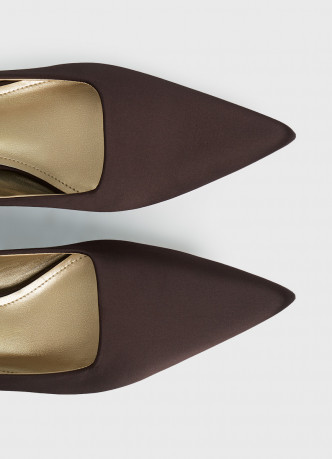 Сатиновые туфли-лодочки