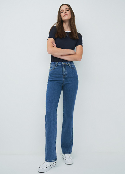 Расклешённые джинсы, Синий O`Stin LP4646O02-D4