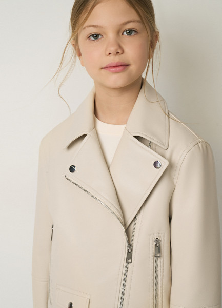 Куртка из искусственной кожи для девочек, Бежевый O`Stin GJ7679O02-T1 - фото 5