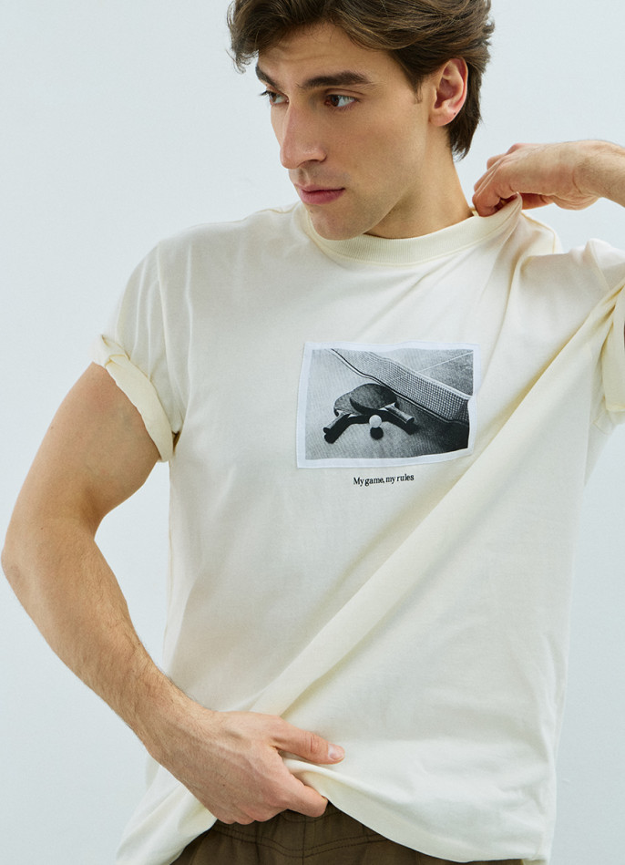 Футболка из хлопка с фотопринтом