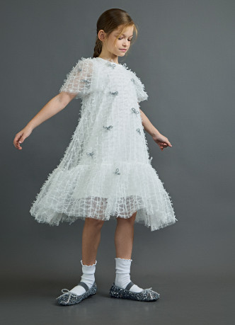 Платье мини с бантиками для девочек