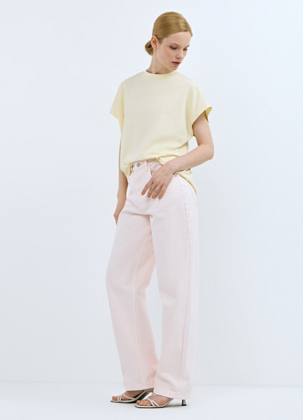 

Джинсы Barrel с высокой посадкой, Розовый