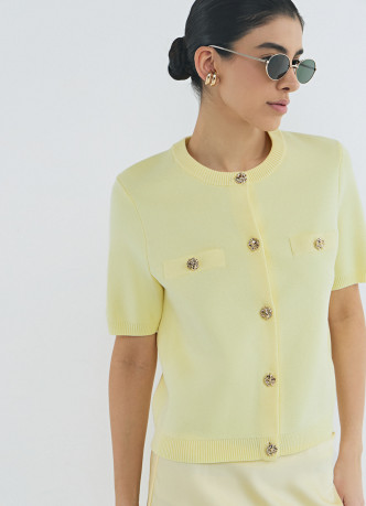 Кардиган с коротким рукавом