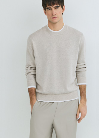 Джемпер с имитацией футболки