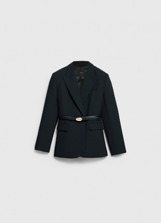 Двубортный жакет с поясом