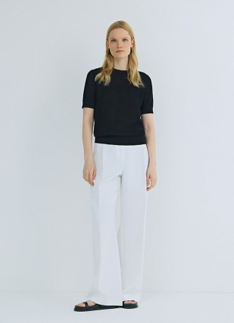 Ажурный джемпер с коротким рукавом