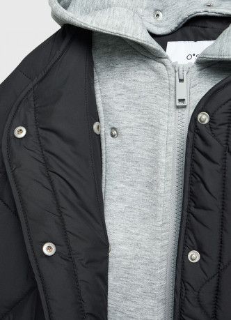 Стёганая куртка с капюшоном