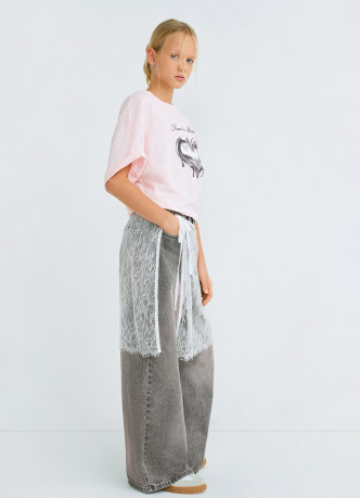 Юбка-пояс из кружева для девочек