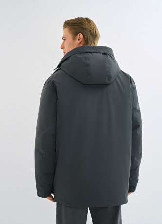 Утеплённая парка с капюшоном