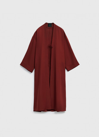 Кимоно на завязках из вискозы и льна