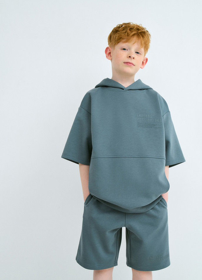 Худи с коротким рукавом для мальчиков