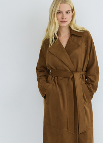 Замшевый тренч