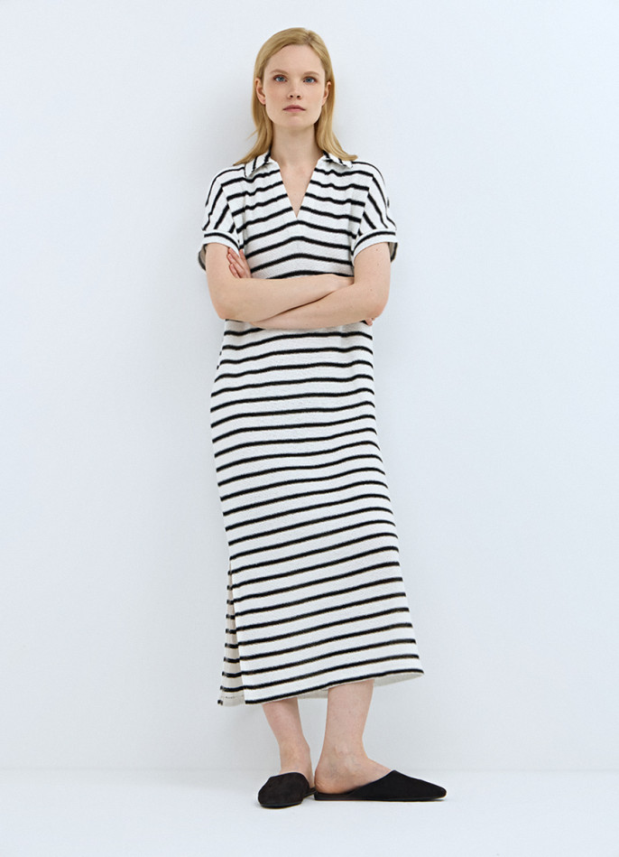 Платье-поло из полотна кроше