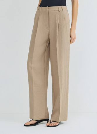 Прямые брюки cо складками