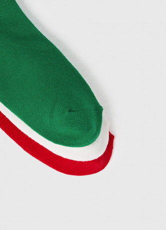 Носки с новогодней вышивкой для девочек, 3 пары