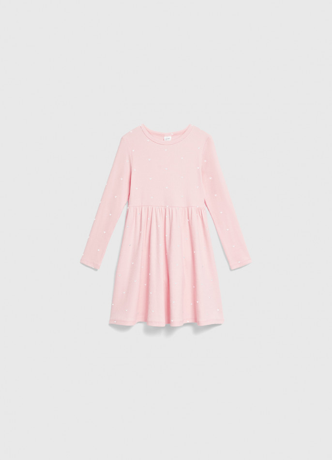 Трикотажное платье c принтом для девочек