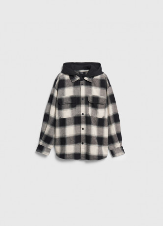 Куртка-рубашка с капюшоном для мальчиков