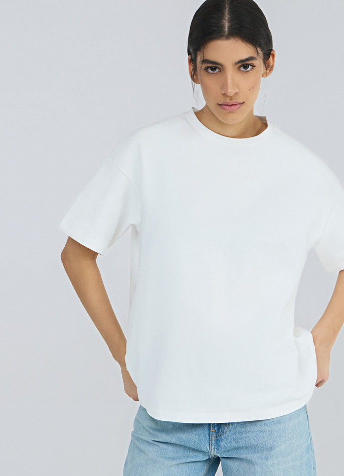 Футболка оверсайз из плотного хлопка