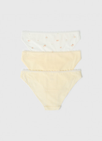 Классические трусы-брифы с принтом, 3 шт.