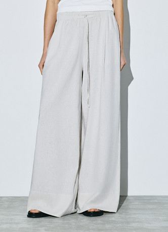 Широкие льняные брюки